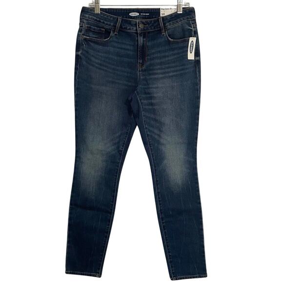 Old Navy Jeans Women’s 10 Dark Wash Nicky 2 POP ICON SKINNY Stretch Denim NEW - Picture 1 of 10